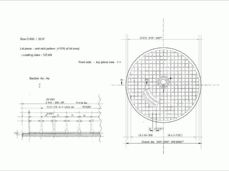 Kích thước nắp hố ga tiêu chuẩn cho công trình 