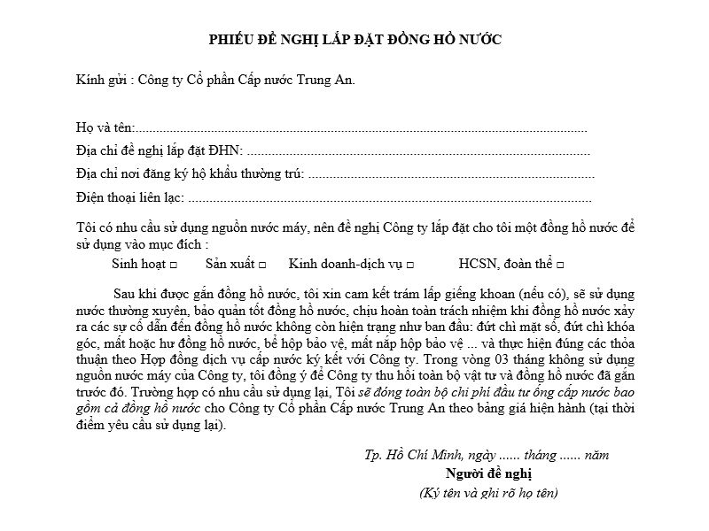 Quy trình các bước đăng ký nước sạch đơn giản, nhanh chóng